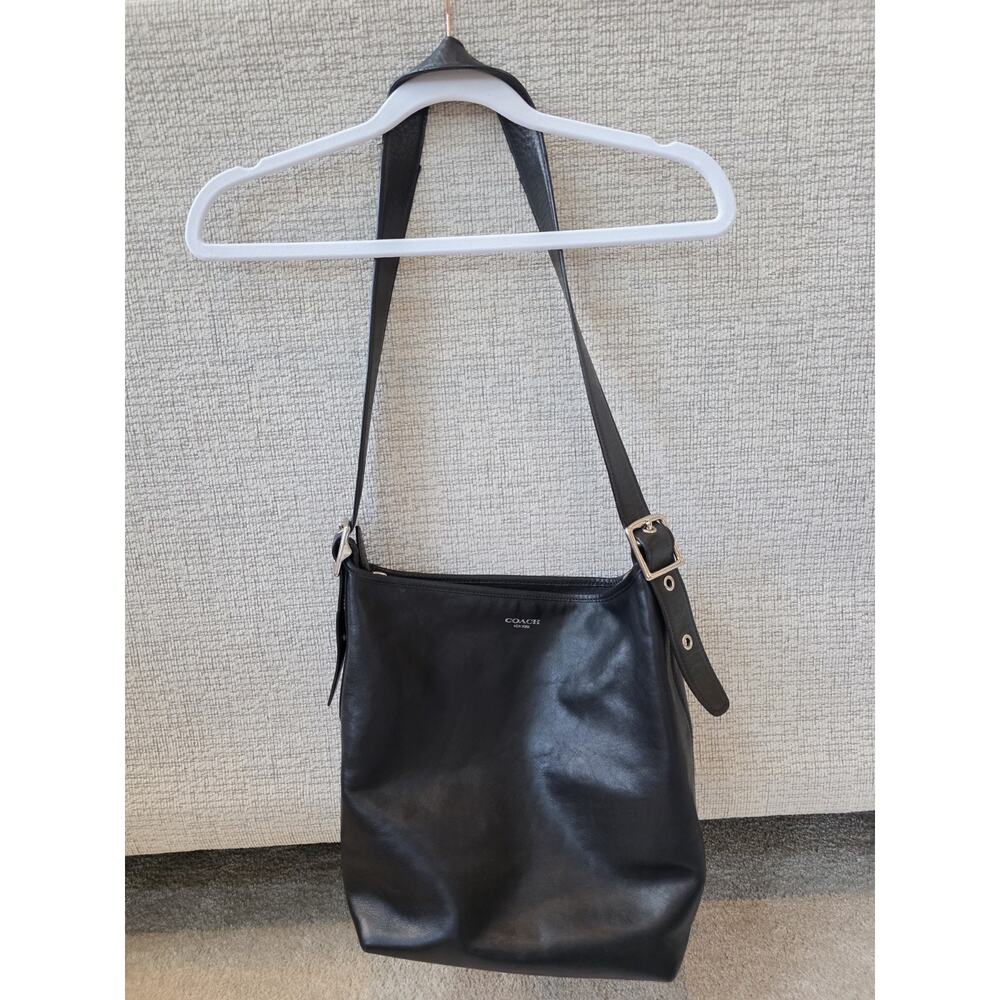 Coach Legacy Shoulder Bag Black Leather Authentic Purse AS IS Hobo Bag Satchel - Picture 3 of 16